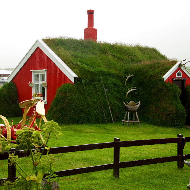 Kleines Haus am Borgarfjörður